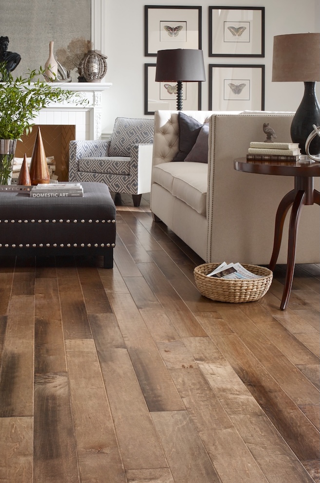 LVP hardwood living room floor