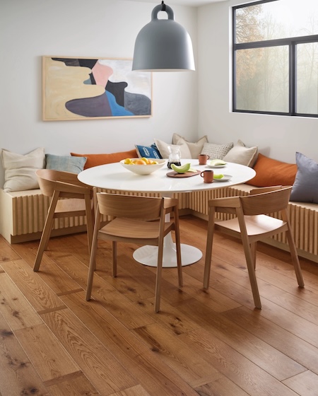 hardwood kitchen dining area